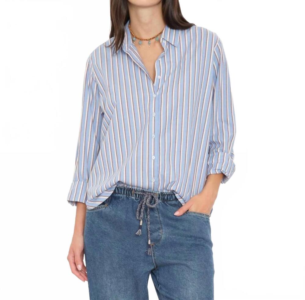 NEW XIRENA beau shirt in blue cedar